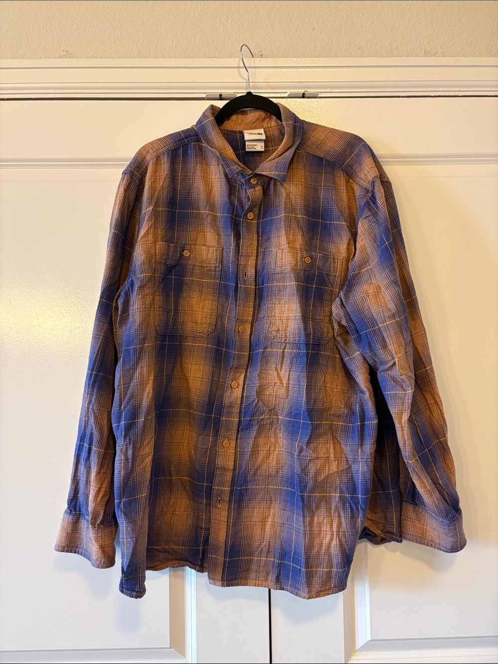The North Face Men's Plaid Button-Down Shirt in Blue and Brown